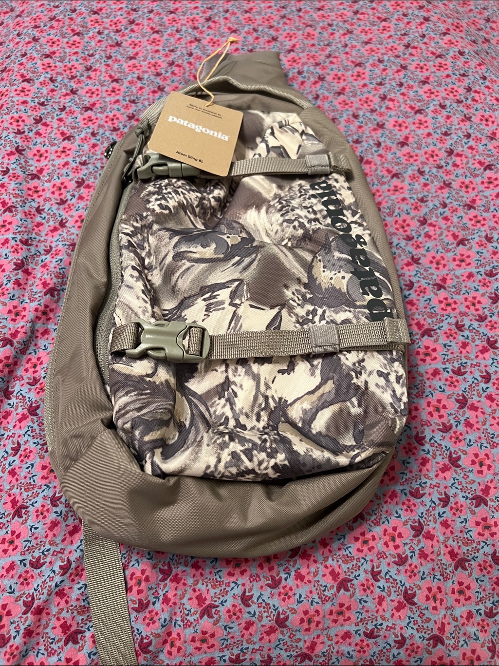 New Patagonia Atom Sling 8l Limited Edition Trout Camo.